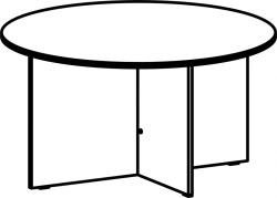 Round conference table 7052 Rhythm series
