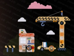 Decorative-developmental panel "Construction" PMG-00S