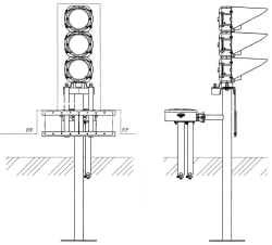 Dwarf railway traffic lights TU 32 TSSH 2141-2009