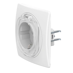 CADUCEUS ALING EON Flush-mounted earthed socket without cover with cover with plastic base 16A, 250V~, white, art.