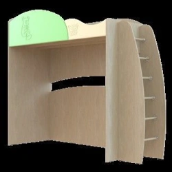 Wooden beds for children, models: "Kapitoshka" DK-12 backboard bed