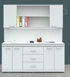 Laboratory table with extension cabinet