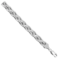 585 white gold Montreal braid chain of 5 chains with diamond facet NC18-027-3 0.4MM 60SM 20.25G