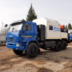 Special cargo-passenger truck model 675614 with CMU (INMAN IM20 JSC) on chassis KAMAZ 43118-37