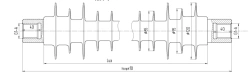Insulator fixing rod insulator with ribbed sheath made of organosilicon rubber FSPKr 70-25/1,5-R