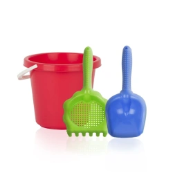 Game Children's sand set 3pr.(bucket large, rake-sitichko L25cm, scoop L26cm)