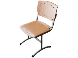 Pupil's chair, adjustable, round tube, ski arch, plastic Sigma STU-2R.01.D
