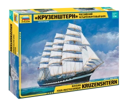 Assembled model Russian four-masted barque "Kruzenstern"
