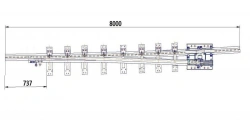 Frame rail with shank of project 2307.01.010-02
