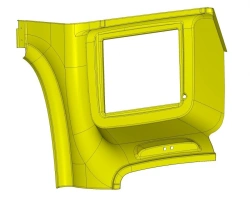 Interior upper rear partition panel
