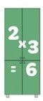 4-door cupboard with DIGITS. (School furniture brand "Interior" series "TDI School")