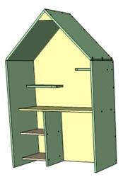 Wooden furniture for preschools: Play set "Service station"