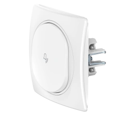 CADUCEUS ALING EON Flush-mounted push-button switch 10A, 250V~, white, art. no. E610.00