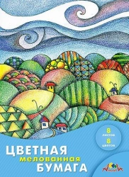 A4 double-sided coated colour paper, 8 colours, 8 sheets. TM Aplica