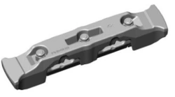 Single-hull scraper for two chains, scraper length: 676, chain size: 30x108, centre distance: 220 TU 3149-019-001657