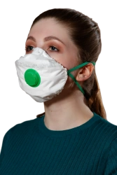 Filtering half-mask for protection against aerosols "Respirator "Lepestok-40 SB Cl" FFP2 R D