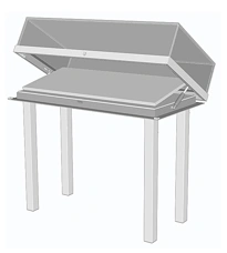 Horizontal display cabinet 1200 x 600 x 1000 mm