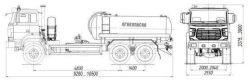Tank truck for oil and gas condensate collection AKN/AKNS 4680L6 on URAL 4320-4951-78, 4320-4951-80,4320-4951-82 chassis.
