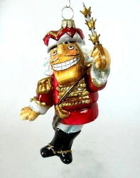 Handmade glass Christmas tree toy "Nutcracker"