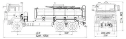 Tank truck for transportation of food liquids (technical water) ??? 4680L1-20 on chassis URAL 4320-4951-78, 4320-4951-80, 4320-4