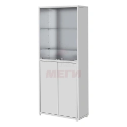 SHM-02-MSK(MSC-648.02) Two-section double-leaf medical metal cupboard