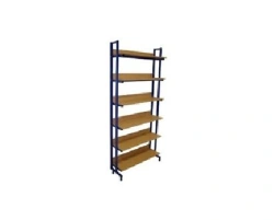 One-sided library shelving unit