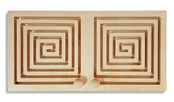 Tactile panels and mazes, including interhemispheric boards