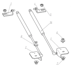 Smooth bonnet lifting device for MITSUBISHI ASX 0 ALL 2010- MOTORHOOD (MMD Nr.Z5365401)