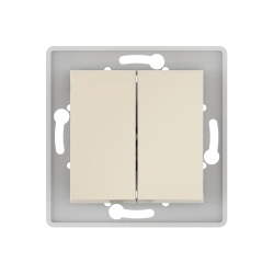 CADUCEUS ALING PRESTIGE Flush-mounted two-way switch 10AX, 250V~, beige, article number 6006.9