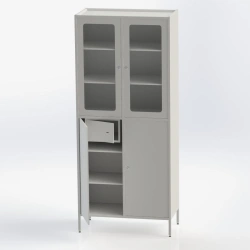 Metal medical cabinets to equip the office of the chief (senior) nurse for storing medicines: