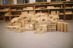 Babashki toy Constructor 193 parts, set of wooden blocks, article 193