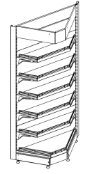 Rack of the first type, one-sided, angular, internal ST1-UV