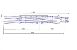 Cross-arm of type P65 grade 1/9 of project SP418