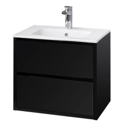 Cabinet under sink Aquaton Rimini 60 black gloss 1A226601RN950 NEW1.A226.6.01R.N95.0