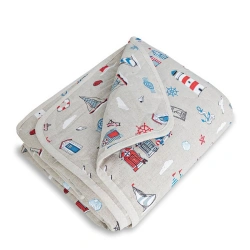 Quilted coverlets made of cotton fabrics of the top with filling made of synthetic fibres.