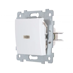 "MARIA" Switch mechanism of two-key switch with light-ind. C510-440, colour white