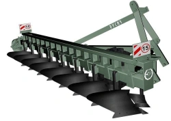 Eight-hull plough with skimmers and rollers "Rusich" PNUU