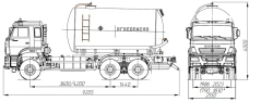 Oil and gas condensate tanker truck AKN/AKNS 4680A9-30 on KAMAZ 65225-53, 65225-54, 65225-RT chassis