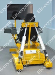 Interactive simulator on dynamic platform "Bulldozer"