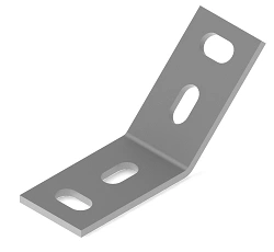 Mounting angle SM-UM45, with overall dimensions 75x75x40 mm, with metal thickness 4,0 mm, stainless steel grade AISI 316L.