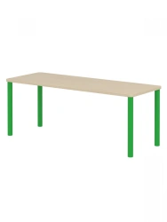 Children's rectangular two-seater table 400 / green