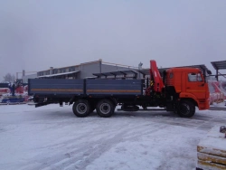 Special purpose vehicle with KMA type hydraulic loading crane on the basis of KAMAZ 43118 and its modifications 41K30N-UN