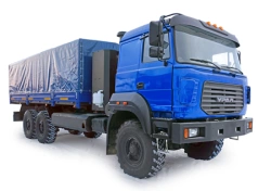 Flatbed truck Ural 4320-18 (Equipment options: FG 9JS135TA; clutch: ZF, Hammer; transfer case: URAL)
