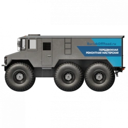 Burlak snowmobiler with workshop module. Model 02.004