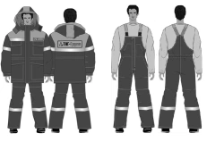 Women's suit (jacket, dungarees) for protection against low temperatures, general industrial pollution and mechanical effects (a