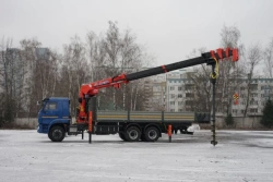 Special purpose vehicle with KMA type hydraulic loading crane on the basis of KAMAZ 65117 and its modifications 64K33N-U2