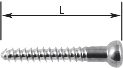 Cortical screw Ø4,5 mm, length from 20 to 60 mm, 2 mm pitch, article no. 817.0.XXX