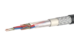 Ship fire-resistant cable of SPSVEVng(A)-FRHF grade with insulation made of cross-linked polyethylene, in a sheath made of polym