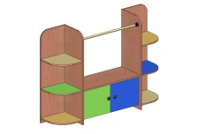 Shelving unit with built-in screen for children's theatre GM 31.09.13.149.002.21.00