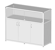Horizontal display cabinet 1500 x 550 x 1148 mm